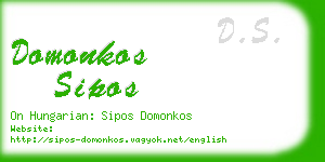 domonkos sipos business card